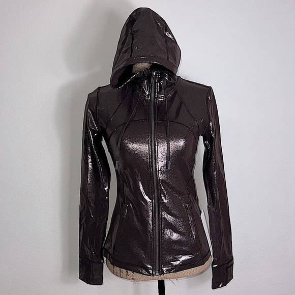 043.Lululemon Define hooded jacket shine radiant foil print French press sizes 8 - Picture 10 of 16